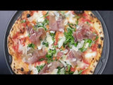 Video of Margherita al Crudo pizza spinning in place