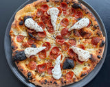 Cacio e Pepperoni pizza
